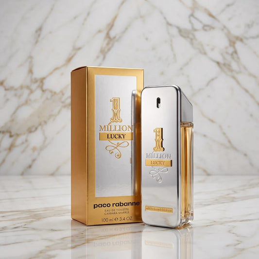 Paco Rabanne 1 Million Lucky, 1 Million Lucky EDT, Paco Rabanne 1 Million Lucky 100ml, 1 Million Lucky 3.4 oz, Paco Rabanne perfume for men, men's Eau de Toilette, men's cologne, luxury men's fragrance, designer men's perfume, 1 Million Lucky fragrance