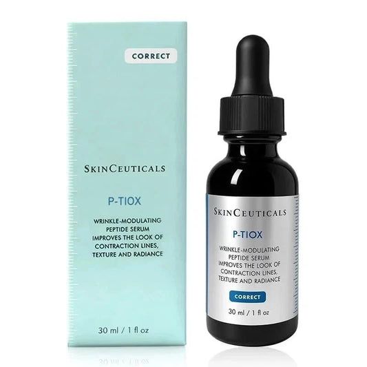 SkinCeuticals P-TIOX, SkinCeuticals P-TIOX Serum, P-TIOX Wrinkle-Modulating Peptide Serum, SkinCeuticals peptide serum, P-TIOX 30ml, P-TIOX 1 oz, anti-aging serum, wrinkle serum, peptide skincare, SkinCeuticals skincare, facial serum