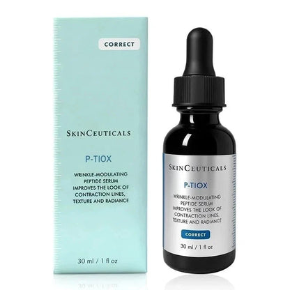 SkinCeuticals P-TIOX, SkinCeuticals P-TIOX Serum, P-TIOX Wrinkle-Modulating Peptide Serum, SkinCeuticals peptide serum, P-TIOX 30ml, P-TIOX 1 oz, anti-aging serum, wrinkle serum, peptide skincare, SkinCeuticals skincare, facial serum